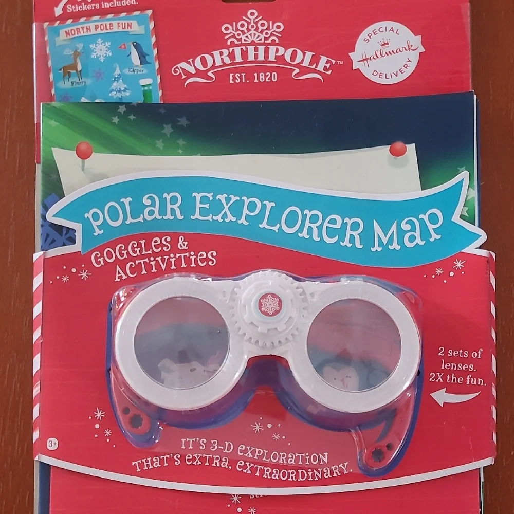 Hallmark Polar Explorer Map with Goggles -